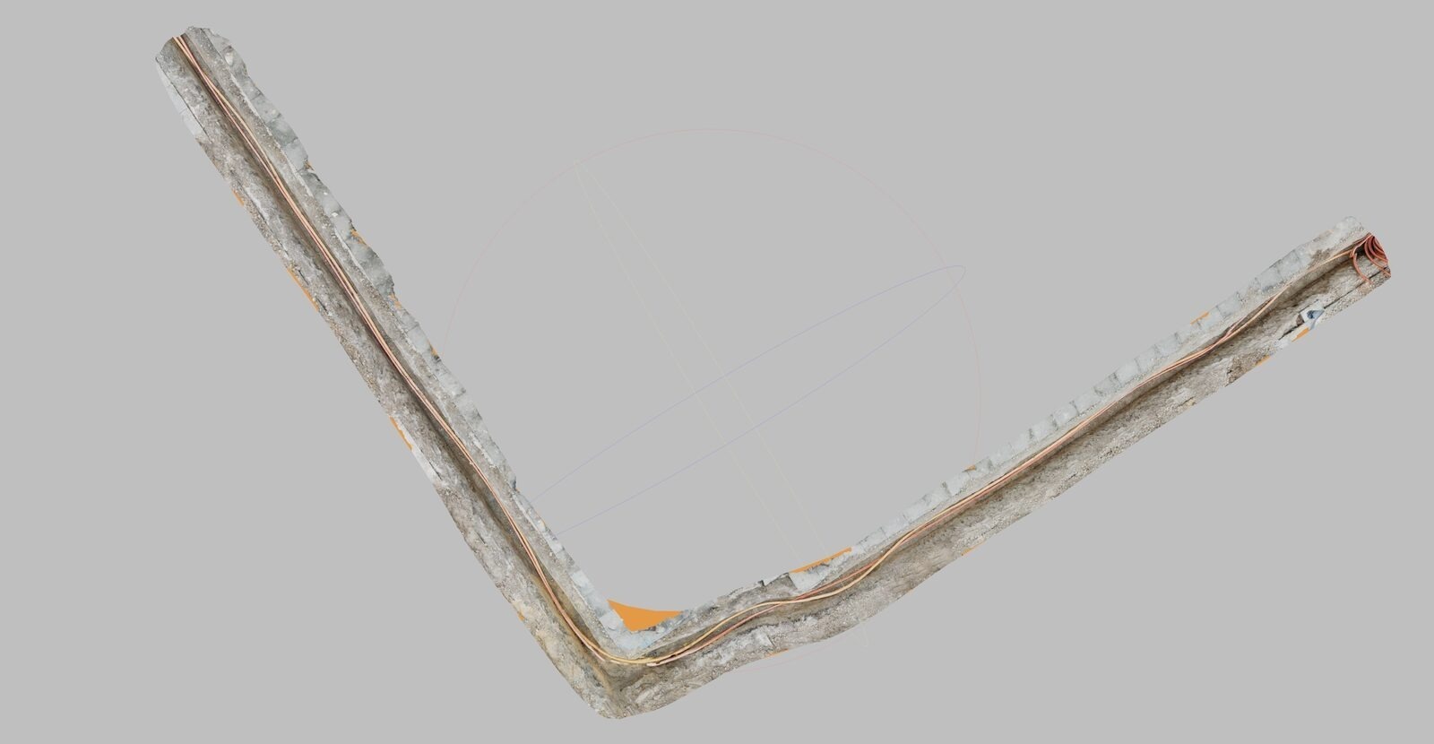 Echter 3D-Scan einer kompletten Trasse aus der Plattform, mit Download-Funktion für das Modell